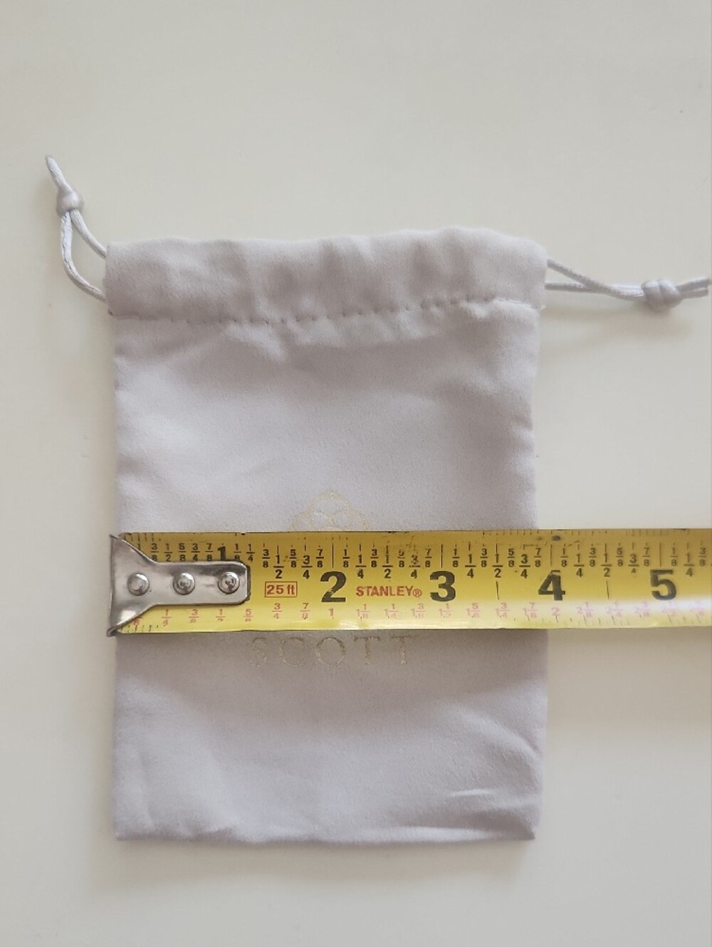 Kendra Scott Suede Drawstring Jewelry Pouch - Light Gray - Picture 4 of 5